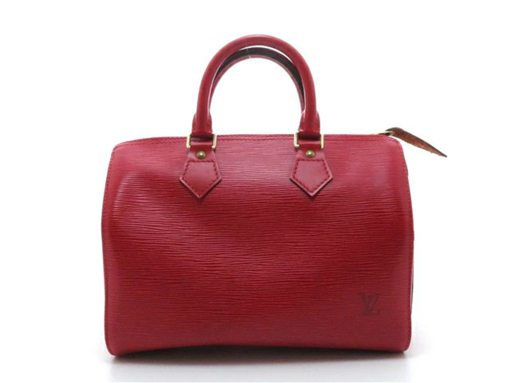 LOUIS VUITTON Speedy Epi Leather Castilian Red Handbag